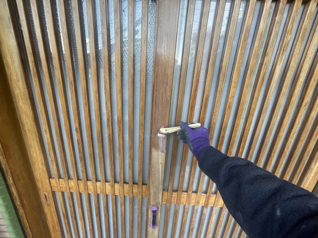 付帯部の木部塗装
